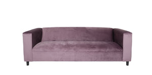 Homeroots 72" Lavender Velvet Sofa With Black Legs   530475