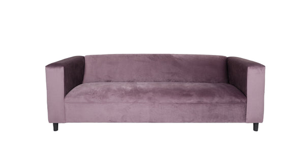 Homeroots 72" Lavender Velvet Sofa With Black Legs   530475