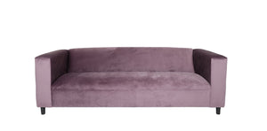 Homeroots 72" Lavender Velvet Sofa With Black Legs   530475