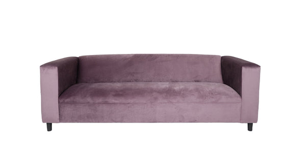 Homeroots 72" Lavender Velvet Sofa With Black Legs   530475