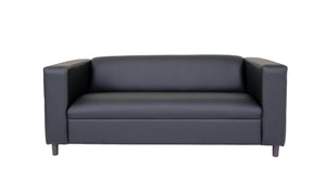 Homeroots 84" Black Faux Leather Sofa   530484