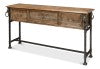 Sarreid Game Of Thrones Console Table – Desert Bleached Solid Acacia Wood With Durable Chase Iron Base Tan  53050