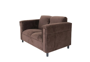 Homeroots 72" Dark Brown And Black Microsuede Loveseat Dark Brown  530501