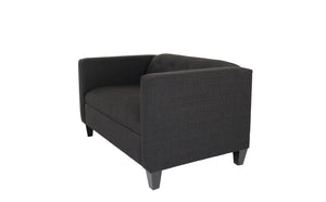 Homeroots 80" Black And Dark Brown Loveseat Black  530506