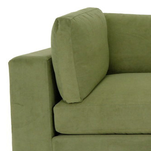 Homeroots 84" Forest Green And Dark Brown Loveseat   530508