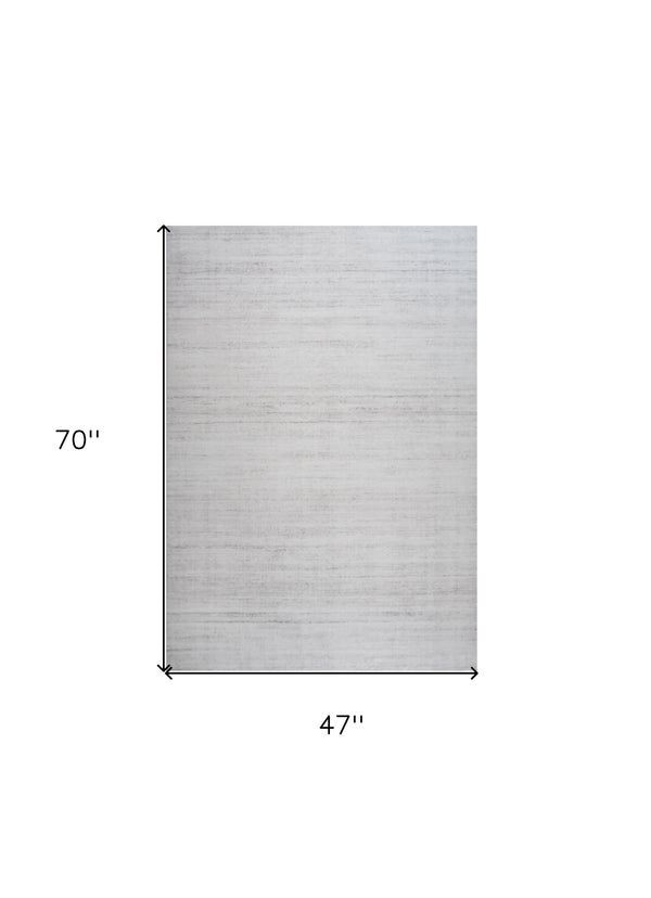 Homeroots 4' X 6' Beige Abstract Area Rug  Polyester 530523