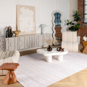 Homeroots 4' X 6' Beige Abstract Area Rug  Polyester 530523