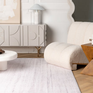 Homeroots 4' X 6' Beige Abstract Area Rug  Polyester 530523