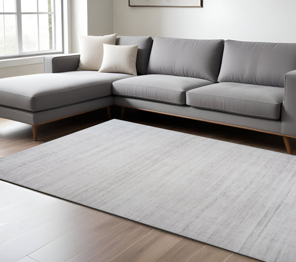 Homeroots 7' X 10' Beige Abstract Area Rug  Polyester 530525