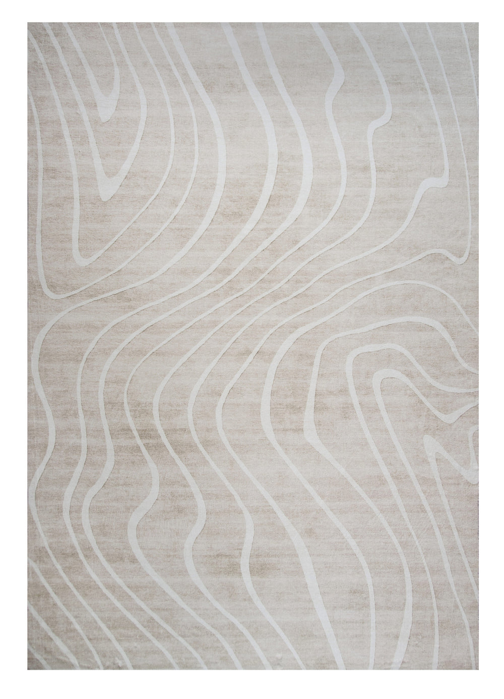 Homeroots 4' X 6' Beige And Ivory Abstract Distressed Area Rug  Polyester 530527