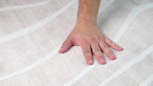 HomeRoots 5' Beige and Ivory Abstract Distressed Area Rug – Stylish, Durable, and Stain-Resistant for Homes 5' X 8' 530528