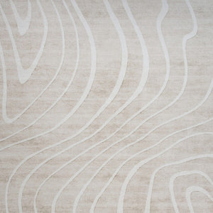 HomeRoots 5' Beige and Ivory Abstract Distressed Area Rug – Stylish, Durable, and Stain-Resistant for Homes 5' X 8' 530528