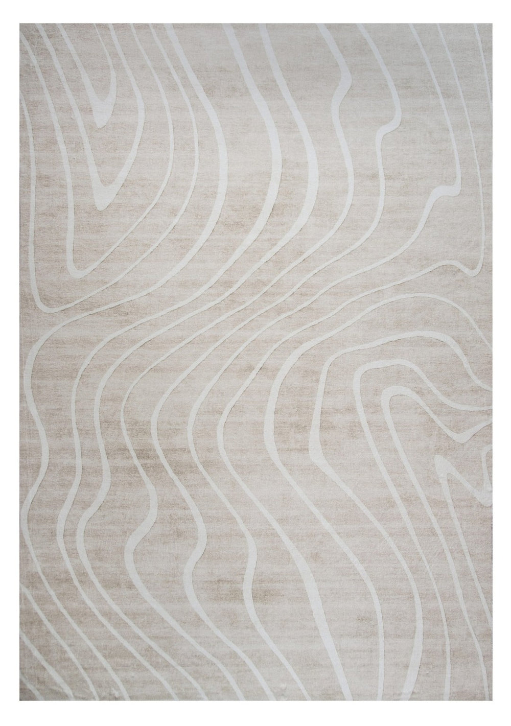 HomeRoots 5' Beige and Ivory Abstract Distressed Area Rug – Stylish, Durable, and Stain-Resistant for Homes 7' X 10' 530529