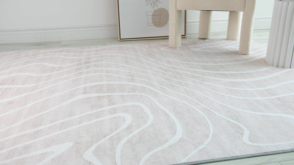 Homeroots 8' X 11' Beige And Ivory Abstract Distressed Area Rug  Polyester 530530