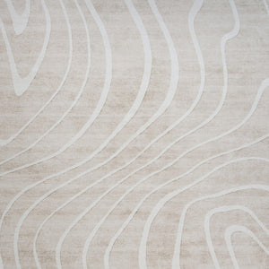 Homeroots 8' X 11' Beige And Ivory Abstract Distressed Area Rug  Polyester 530530
