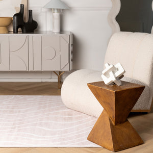 Homeroots 8' X 11' Beige And Ivory Abstract Distressed Area Rug  Polyester 530530