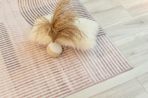 Homeroots 4' X 6' Beige And Brown Abstract Distressed Area Rug  Polyester 530539