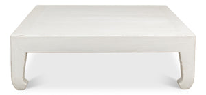 Sarreid Classic Chinese Coffee Table - Elegant White Finish, Reclaimed Pine Craftsmanship For Timeless Charm White  53053