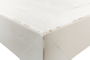 Sarreid Classic Chinese Coffee Table - Elegant White Finish, Reclaimed Pine Craftsmanship For Timeless Charm White  53053