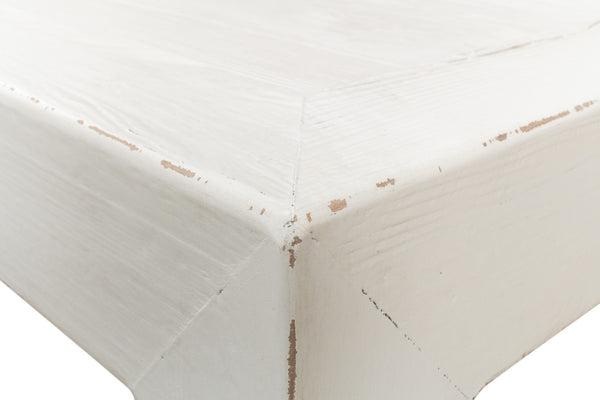 Sarreid Classic Chinese Coffee Table - Elegant White Finish, Reclaimed Pine Craftsmanship For Timeless Charm White  53053