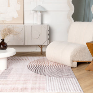 Homeroots 8' X 11' Beige And Brown Abstract Distressed Area Rug  Polyester 530542