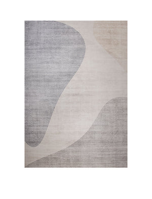 Homeroots 7' X 10' Beige And Brown Abstract Distressed Area Rug  Polyester 530545