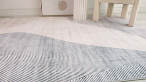 Homeroots 7' X 10' Beige And Brown Abstract Distressed Area Rug  Polyester 530545