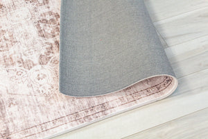 Homeroots 4' X 6' Brown And Ivory Oriental Area Rug  Polyester 530559