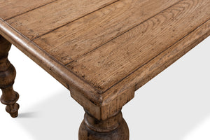 Sarreid Oak Dining Table - Elegant Light Natural Wood Design For Timeless Dining Experiences And Style Tan  53056