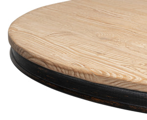 Sarreid Flying Buttress Dining Table In Antique Black With Natural Finishes - Stunning Pine Craftsmanship Black  53057-5