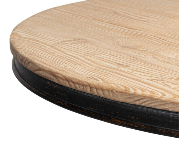 Sarreid Flying Buttress Dining Table In Antique Black With Natural Finishes - Stunning Pine Craftsmanship Black  53057-5