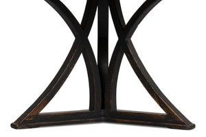 Sarreid Flying Buttress Dining Table In Antique Black With Natural Finishes - Stunning Pine Craftsmanship Black  53057-5