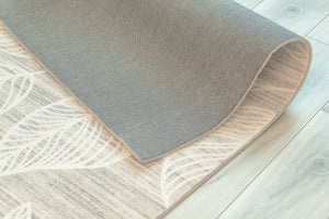 Homeroots 5' X 8' Beige And Ivory Floral Distressed Area Rug  Polyester 530576