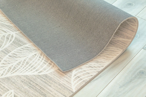 Homeroots 5' X 8' Beige And Ivory Floral Distressed Area Rug  Polyester 530576