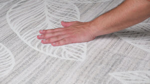 Homeroots 7' X 10' Beige And Ivory Floral Distressed Area Rug  Polyester 530577