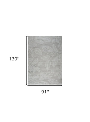 Homeroots 8' X 11' Beige And Ivory Floral Distressed Area Rug  Polyester 530578