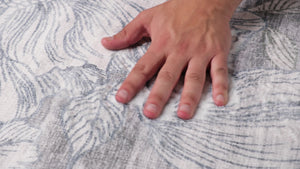 Homeroots 8' X 11' Gray And Ivory Floral Distressed Area Rug  Polyester 530586