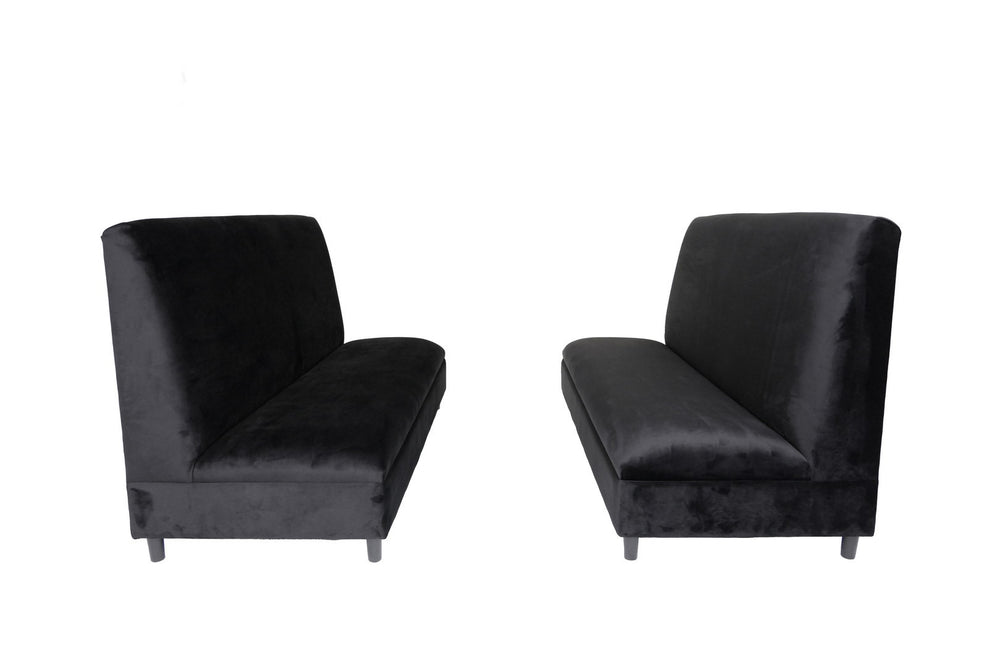 Homeroots Two Piece Black Seating Set   530613