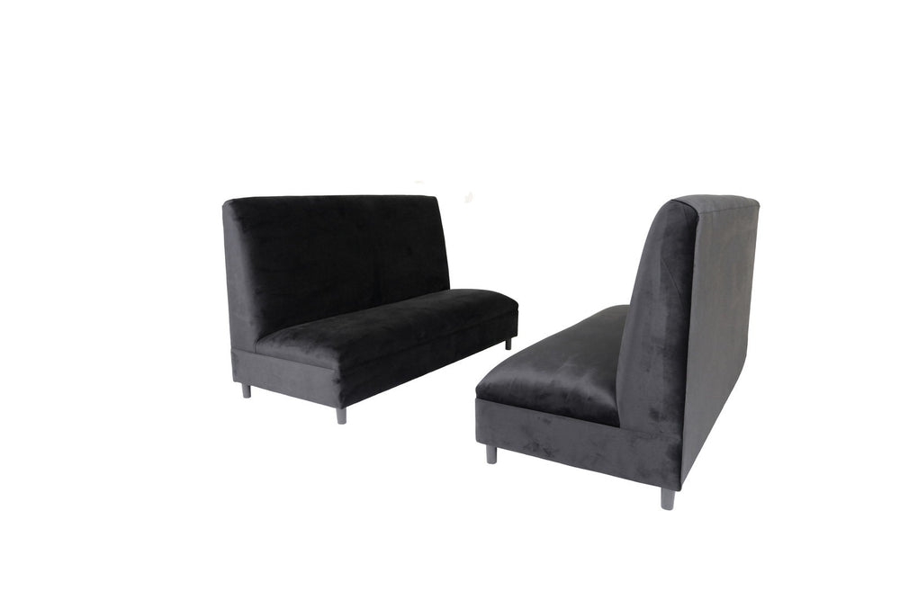 Homeroots Two Piece Black Seating Set   530613
