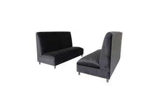 Homeroots Two Piece Black Seating Set   530613