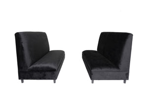 Homeroots Two Piece Black Seating Set   530613