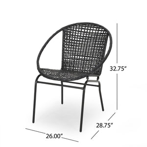 English Elm Java Outdoor Lounge Chair Resort Style Patio Accent Seat for Deck and Garden 66628.00BLK