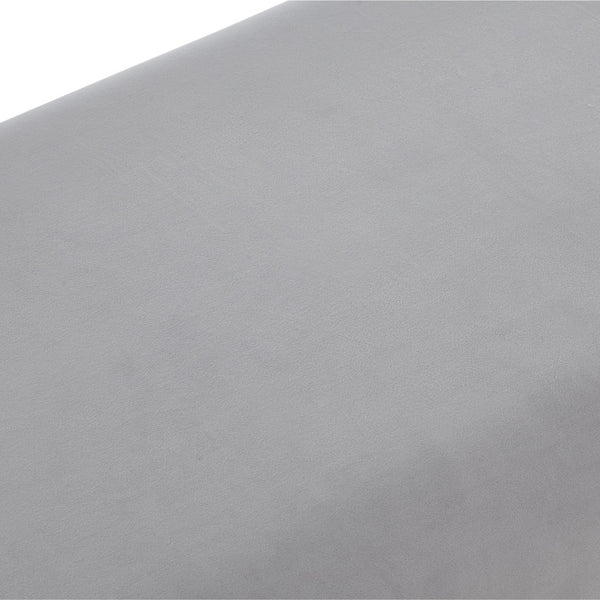 Homeroots 48" Gray And Gold Velvet Upholstered Bench Grey,Gold,Velvet Plywood 530648