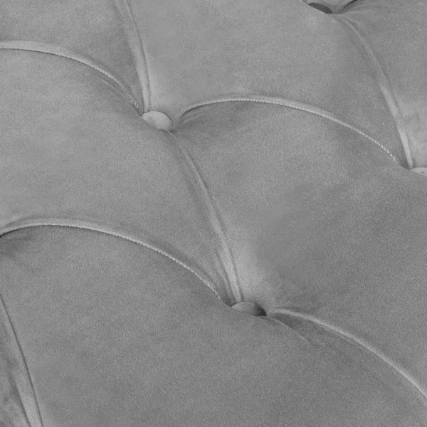 Homeroots 50" Light Gray And Black Upholstered Velvet Bench With Flip Top Light Grey,Velvet Velvet 530655