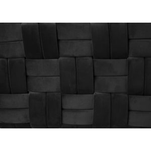 HomeRoots 16" Black Velvet Storage Bench with Flip Top - Stylish Seating & Hidden Organization for Any Space 530661