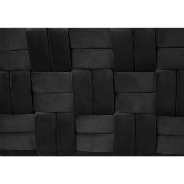 HomeRoots 16" Black Velvet Storage Bench with Flip Top - Stylish Seating & Hidden Organization for Any Space 530661