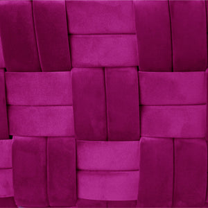 Homeroots 16" Fuchsia Upholstered Velvet Bench With Flip Top Fuchsia Velvet 530662