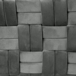 Homeroots 16" Gray Upholstered Velvet Bench With Flip Top Grey Velvet 530663