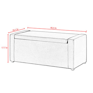 Homeroots 47" Black Upholstered Velvet Bench With Flip Top Black Velvet 530670