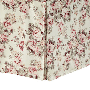 Homeroots 20" White And Red Linen Upholstered Floral Storage Bench With Shoe Storage Cluster Red Linen 530676